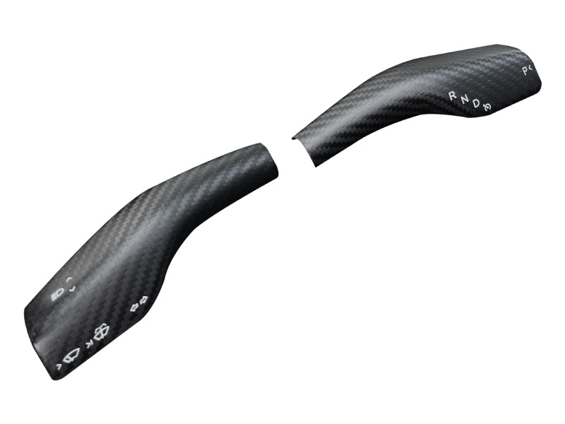 Model 3/Y: Real Carbon Fibre Gear Shift and Wiper Control Lever Covers (2PCs)
