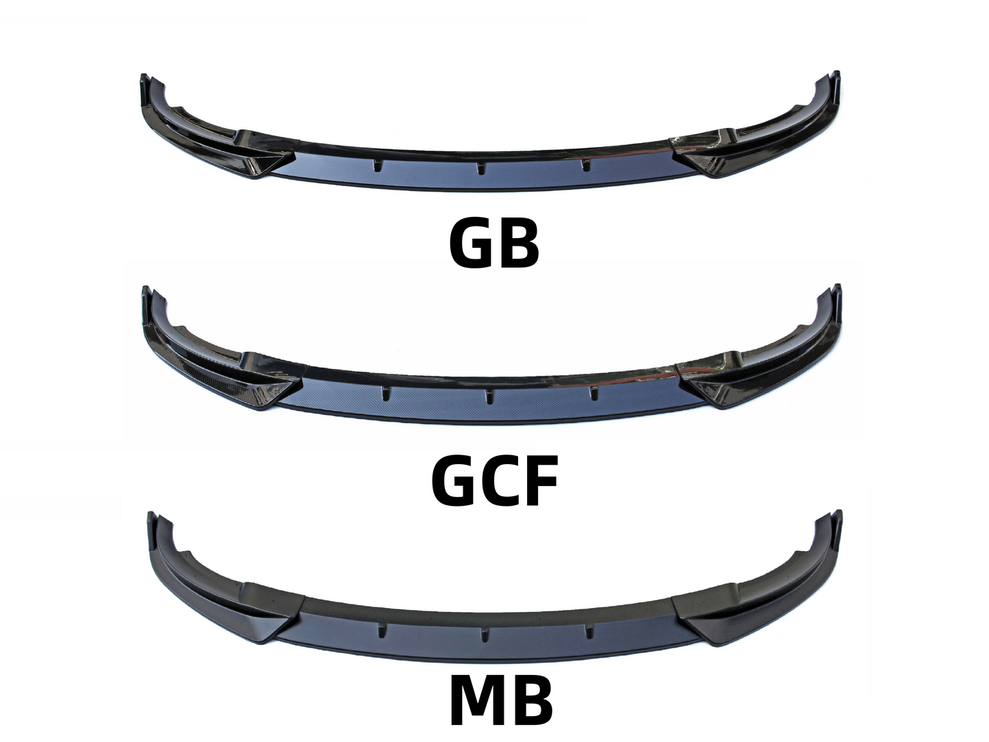 Modèle Y : séparateur de lèvre de pare-chocs avant en forme de V