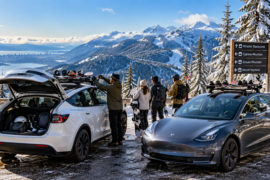 Tesla Model 3 & Model Y Roof Rack for Ski Season Vancouver