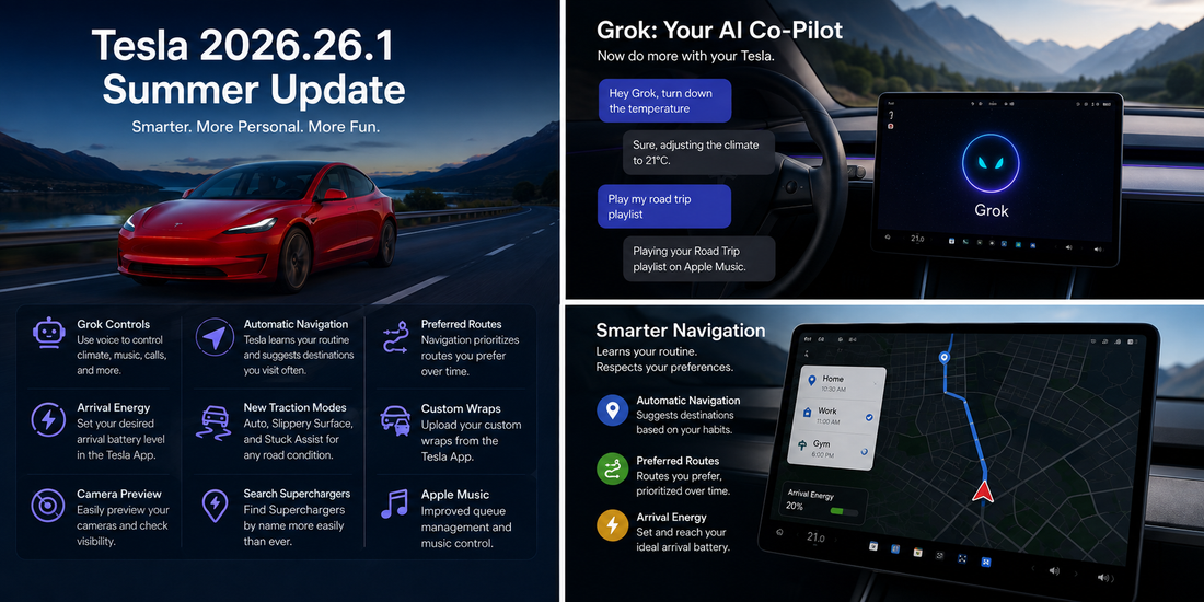 Tesla 2026.26.1 Software Update: Every New Feature in the 2026 Summer Update