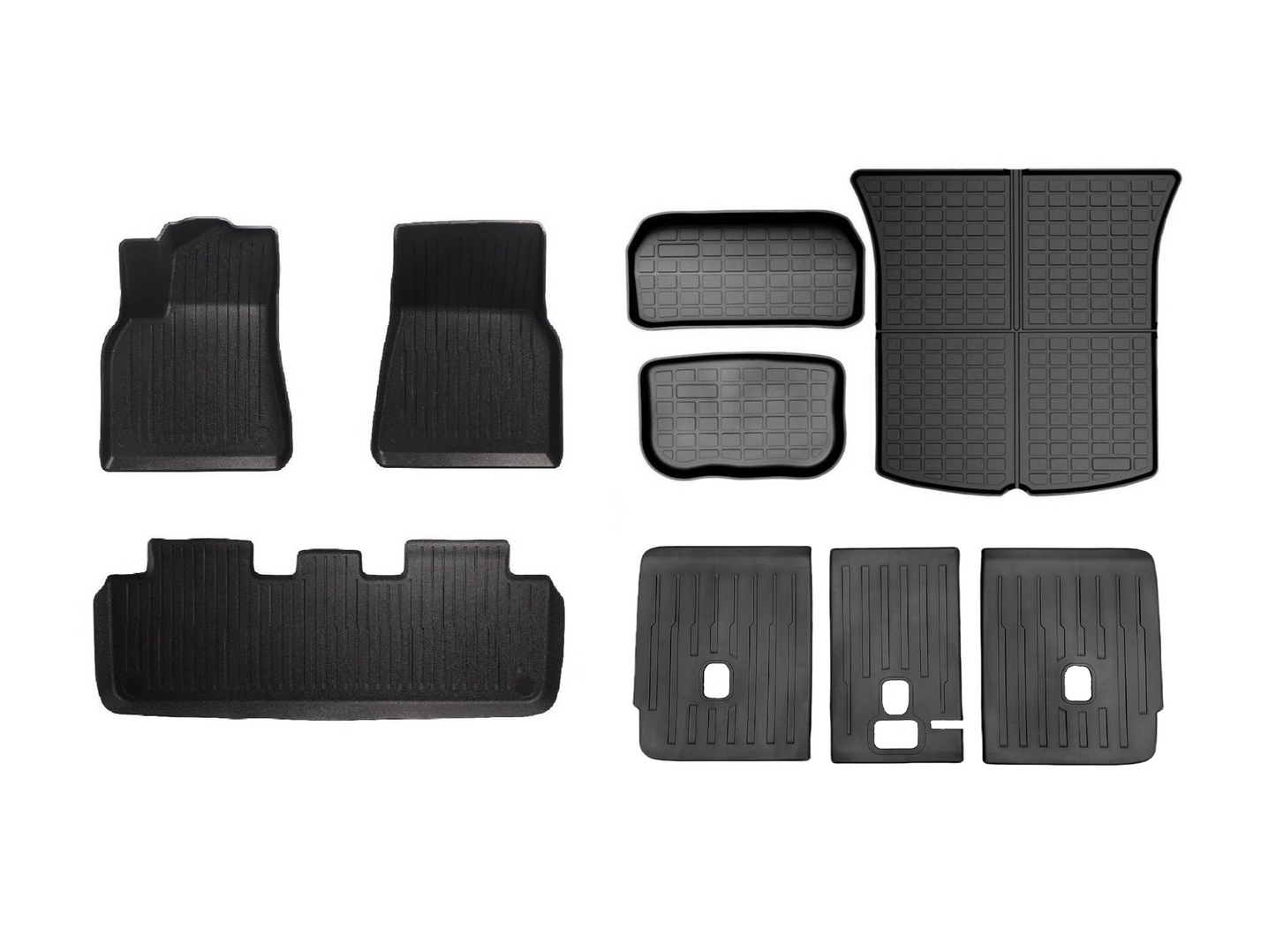 Model Y 2020-2025: Full All-weather Floor/Frunk/Trunk Mats Bundle Set (6 PCs)