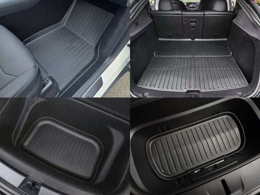 Model Y Juniper 2026+: Full All-weather Floor/Frunk/Trunk Liners Bundle Set
