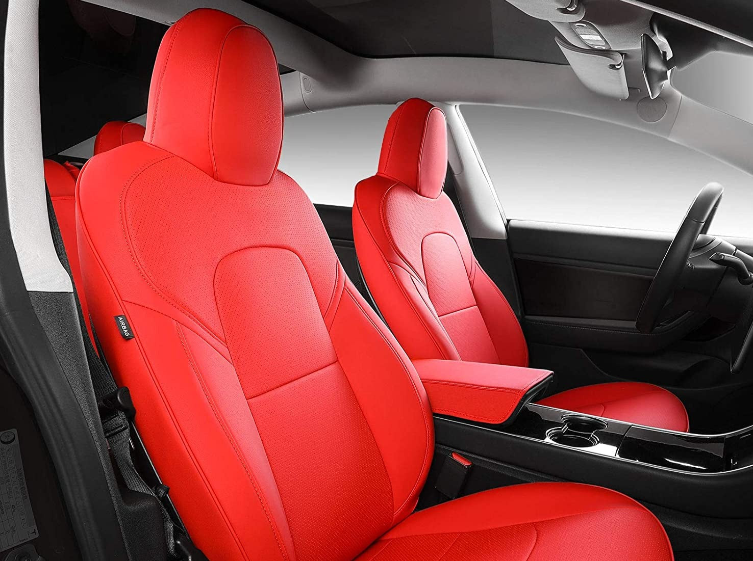 Model Y: PU Leather Full Seat Cover (12 PCs) – EVACA | Premium