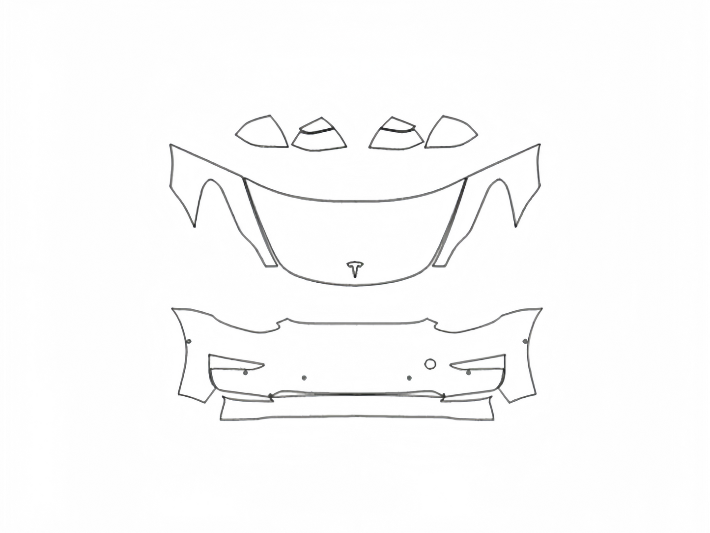 Modèle S/3/X/Y : Film de protection de peinture à couverture complète/moitié 
