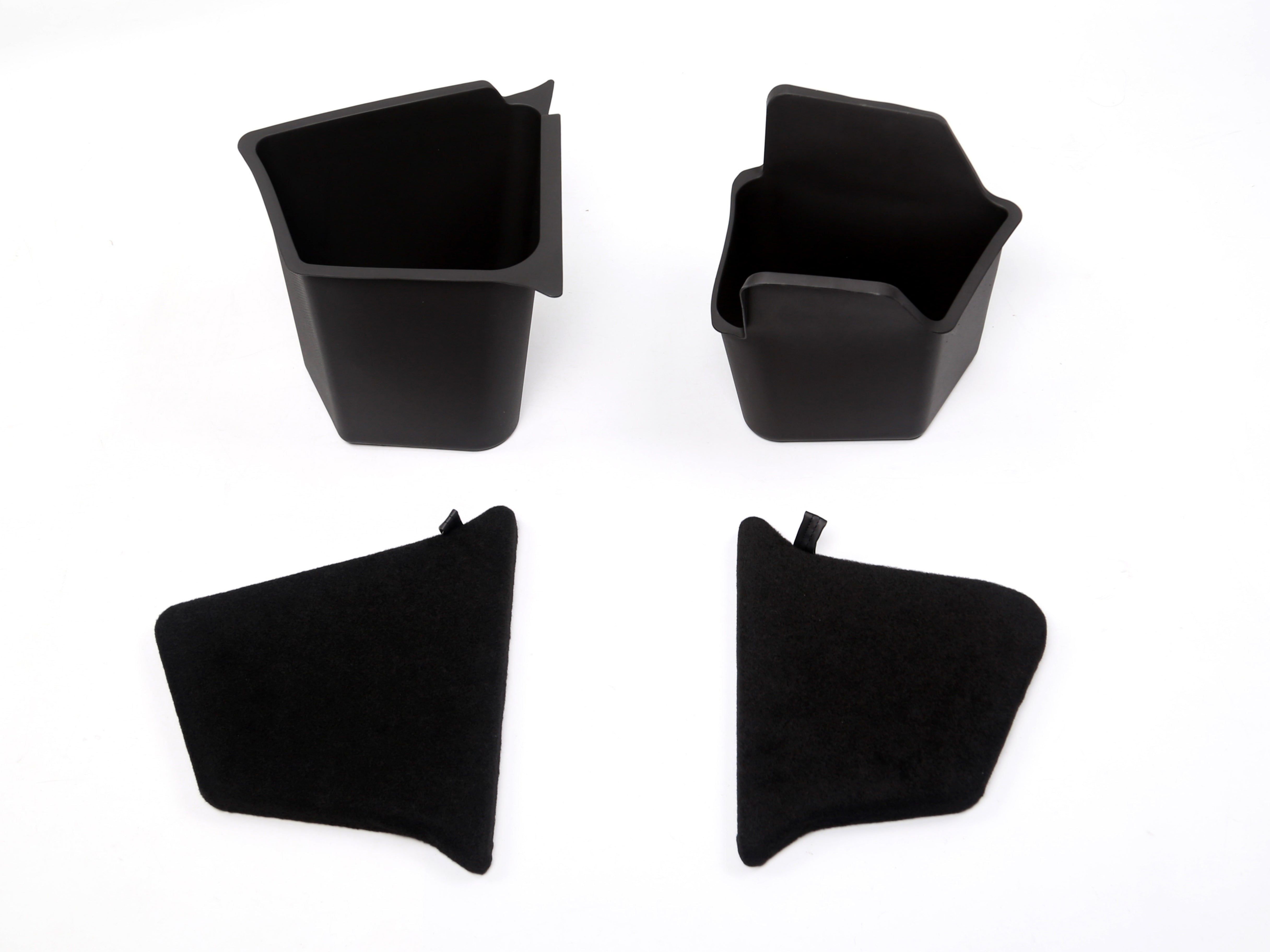 Model Y Juniper 2026+: Rear Trunk Side Storage Bins + Flocked Lids
