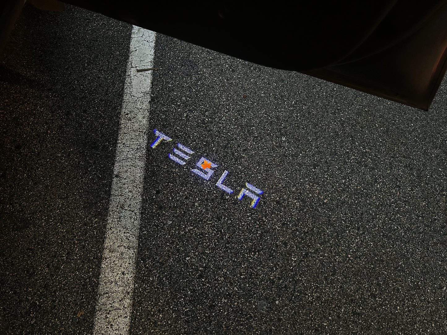 Modèle 3/Y : Feux de flaque d'eau à LED avec logo Tesla (2 pièces)