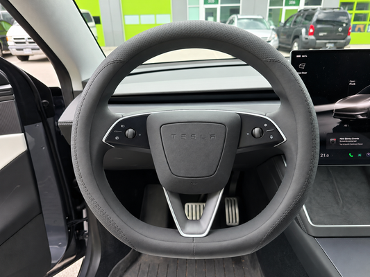 Model 3 Highland 2024+/ Y Juniper 2026+: PU Leather Steering Wheel Full Cover