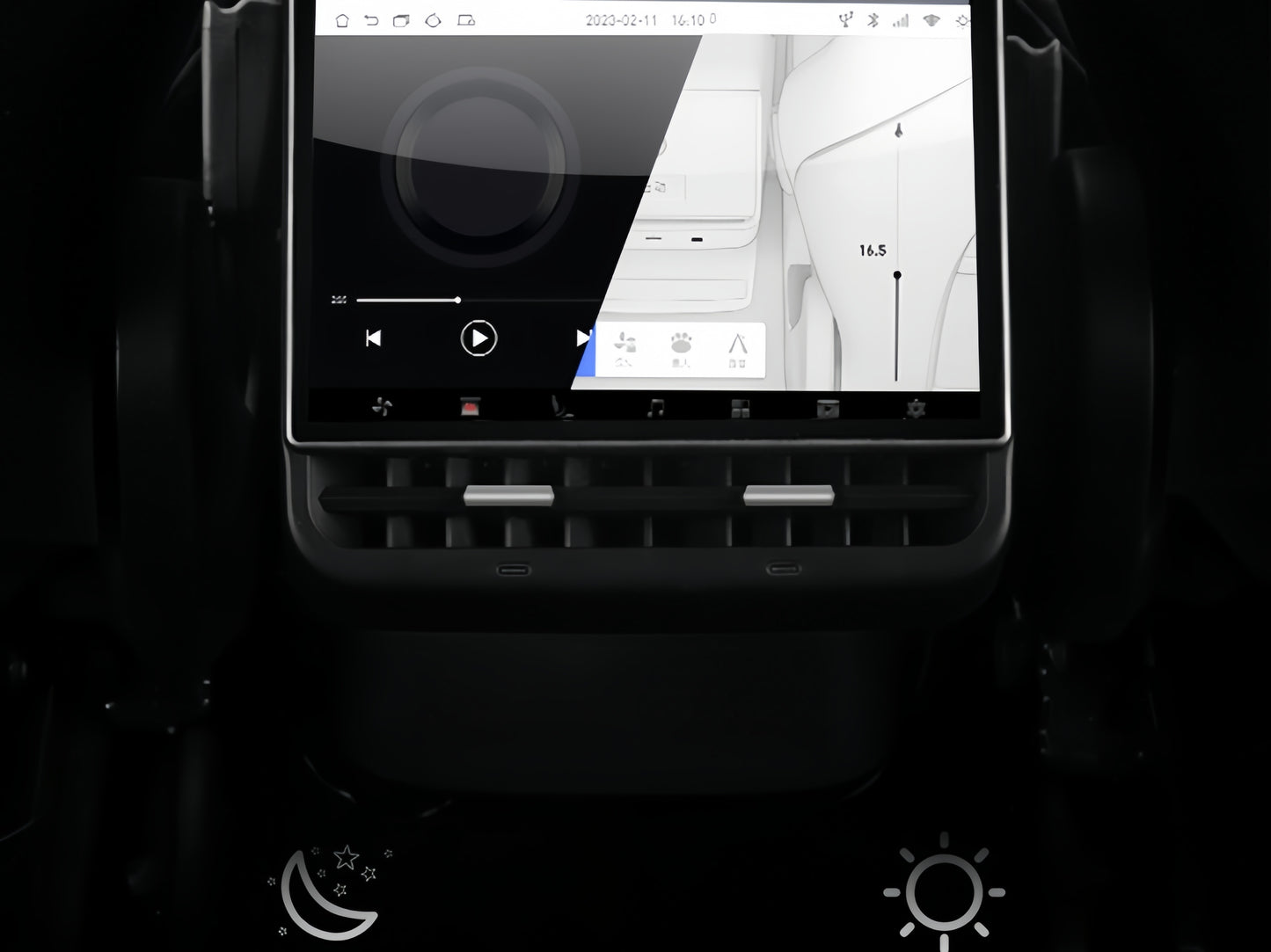Model 3/Y Legacy: Rear Infotainment Display 8.66-inch Screen System V2