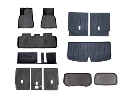 Modèle Y 7 places : ensemble complet de tapis de sol/coffre/coffre toutes saisons (9 pièces) (PRÉCOMMANDE)
