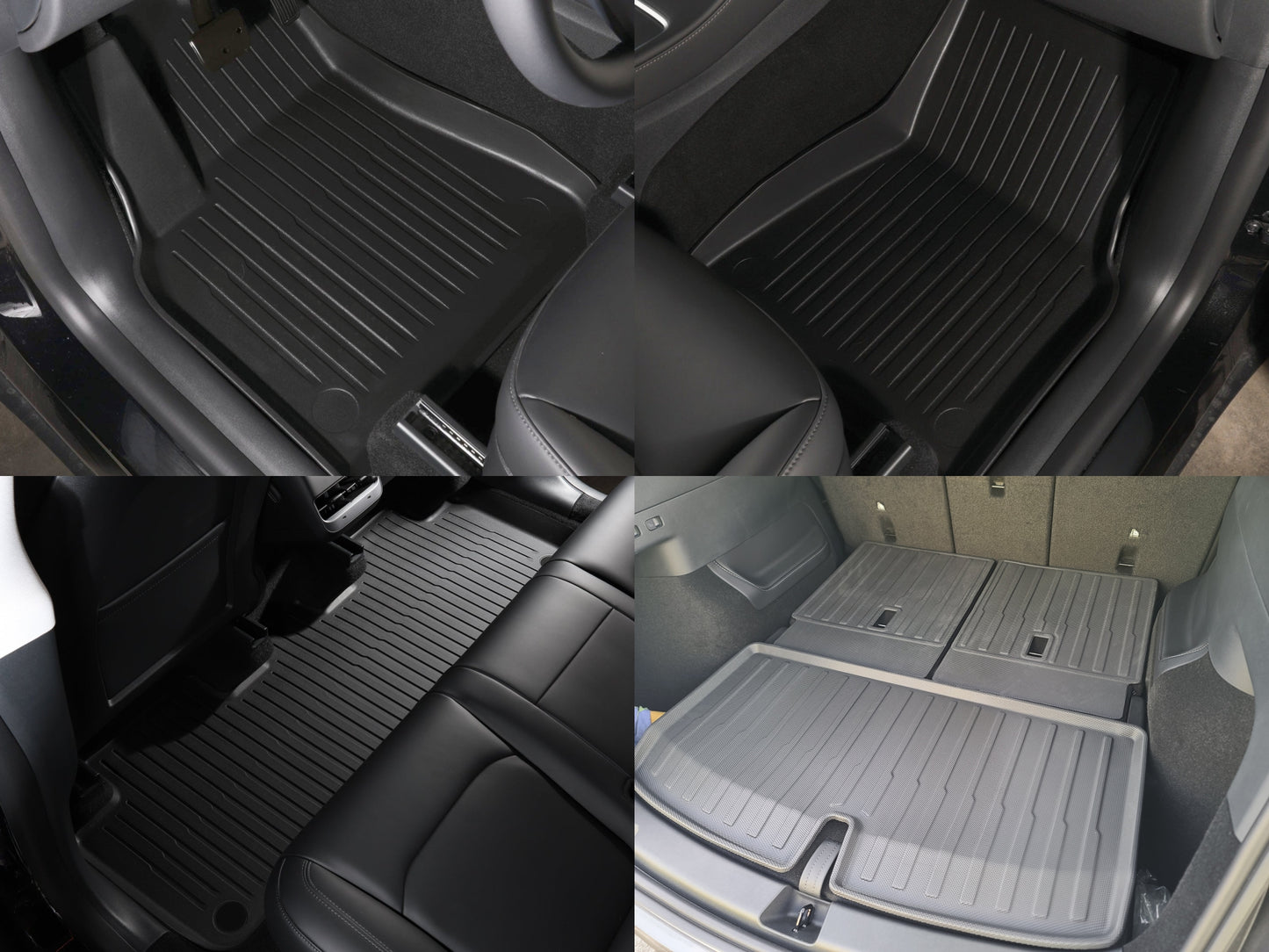 Model Y 7 Seaters: Full All-weather Floor/Frunk/Trunk Mats Bundle Set (9 PCs)