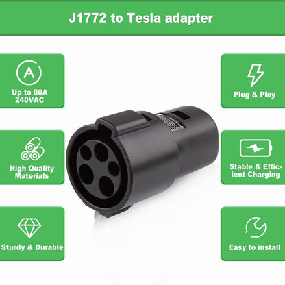 Model S/3/X/Y: SAE J1772 To Tesla Charging Adapter